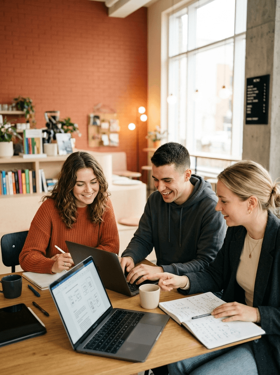 Professionista al lavoro con laptop e certificato di formazione professionale
